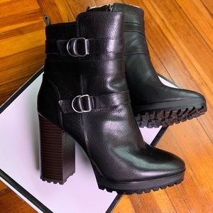 💥SALE💥 Nine West Black Leather High Heel Boots